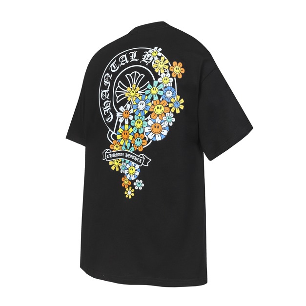 CHROME HEARTS 笑臉花朵十字架短袖 (黑) CHROME HEARTS 笑臉花朵十字架短袖 (黑)