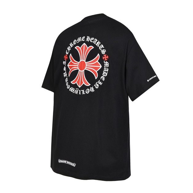 CHROME HEARTS 紅色十字架圓環字母短袖 (黑) CHROME HEARTS 紅色十字架圓環字母短袖 (黑)