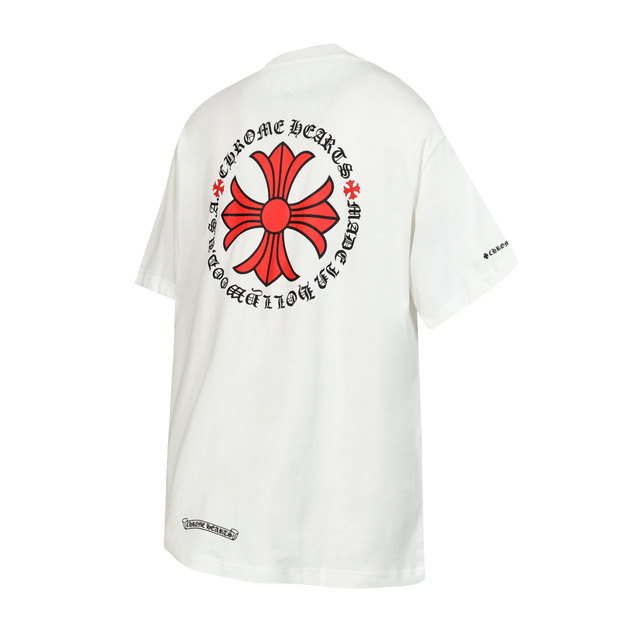 CHROME HEARTS 紅色十字架圓環字母短袖 (白) CHROME HEARTS 紅色十字架圓環字母短袖 (白)