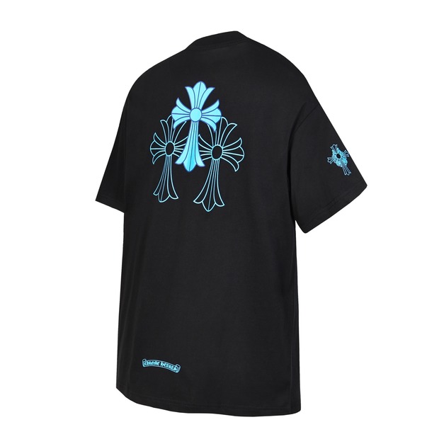 CHROME HEARTS 藍色三重十字架短袖 (黑) CHROME HEARTS 藍色三重十字架短袖 (黑)