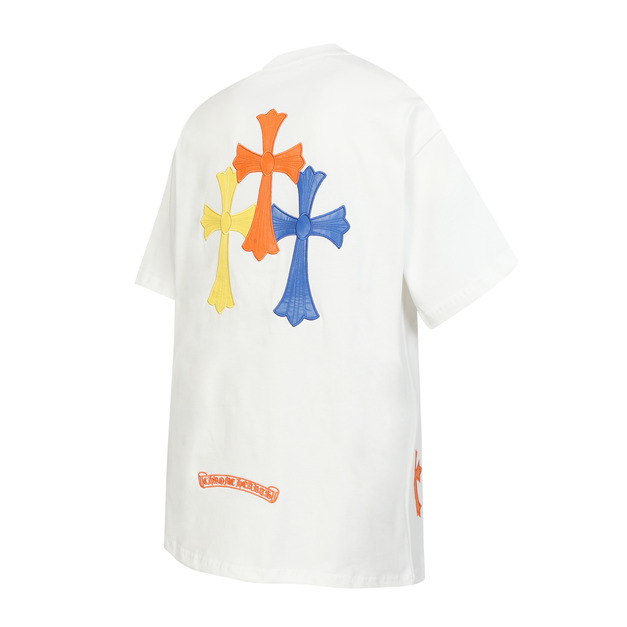 CHROME HEARTS 彩色三重十字架短袖 (白) CHROME HEARTS 彩色三重十字架短袖 (白)