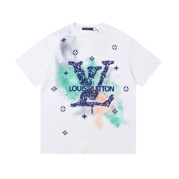 LOUIS VUITTON 水彩暈染 Logo 短袖 (白) LOUIS VUITTON 水彩暈染 Logo 短袖 (白)