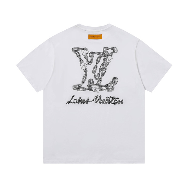 LOUIS VUITTON 鐵鏈紋理短袖 (白) LOUIS VUITTON 鐵鏈紋理短袖 (白)