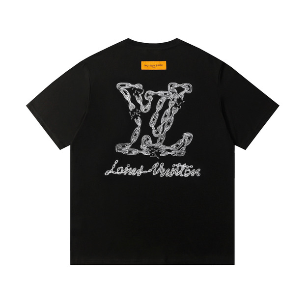 LOUIS VUITTON 鐵鏈紋理短袖 (黑) LOUIS VUITTON 鐵鏈紋理短袖 (黑)