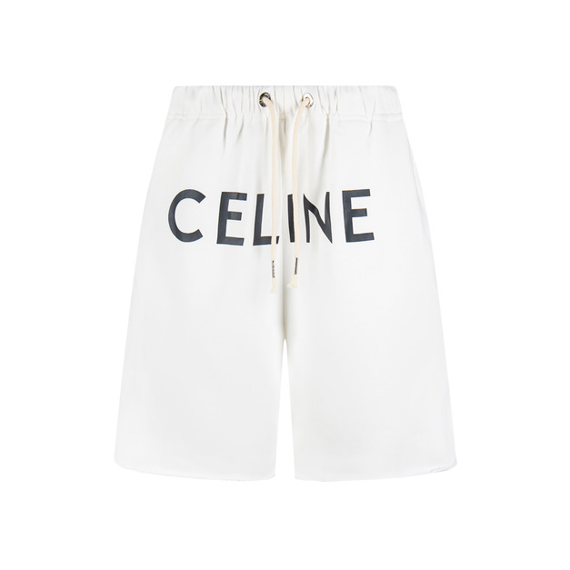 CELINE 大Logo 印花運動短褲 (白) CELINE 大Logo 印花運動短褲 (白)