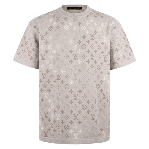 LOUIS VUITTON Monogram 提花圓領衫(米灰色) LOUIS VUITTON Monogram 提花圓領衫(米灰色)