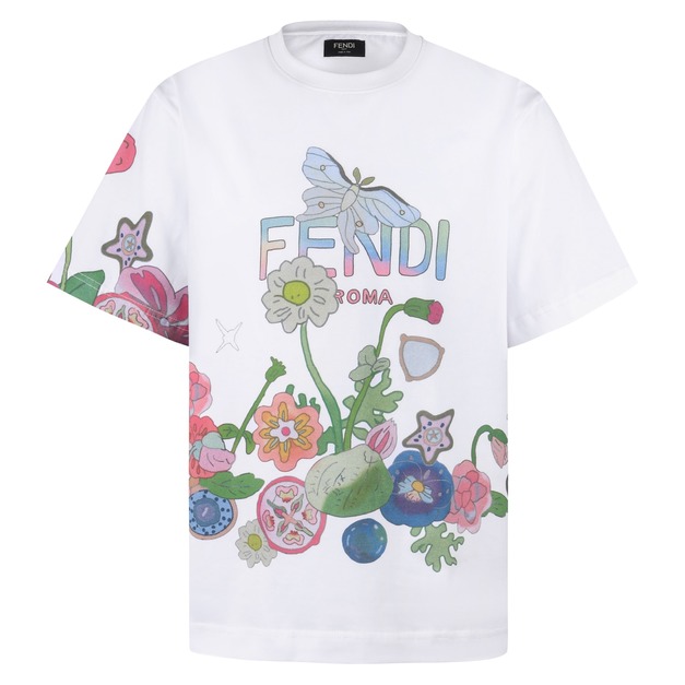 FENDI Future 拼色印花平紋針織短袖 FENDI Future 拼色印花平紋針織短袖