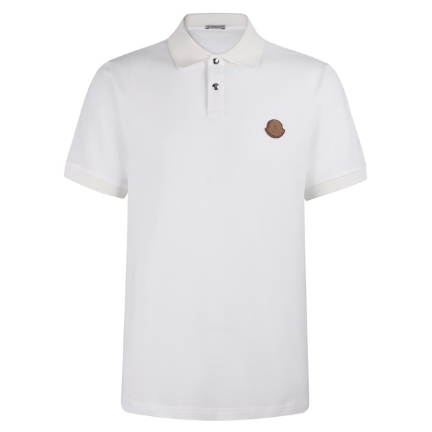MONCLER 標識貼片棉質POLO衫(白色) MONCLER 標識貼片棉質POLO衫(白色)