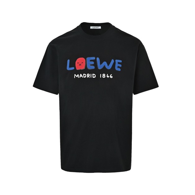LOEWE 週年限定植絨貼布短袖 (黑) LOEWE 週年限定植絨貼布短袖 (黑)