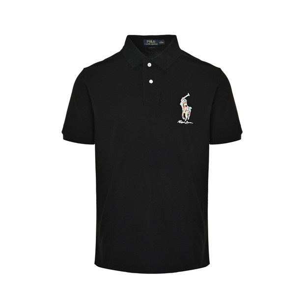 RALPH LAUREN 彩色戰馬刺繡Polo短袖 (黑) RALPH LAUREN 彩色戰馬刺繡Polo短袖 (黑)