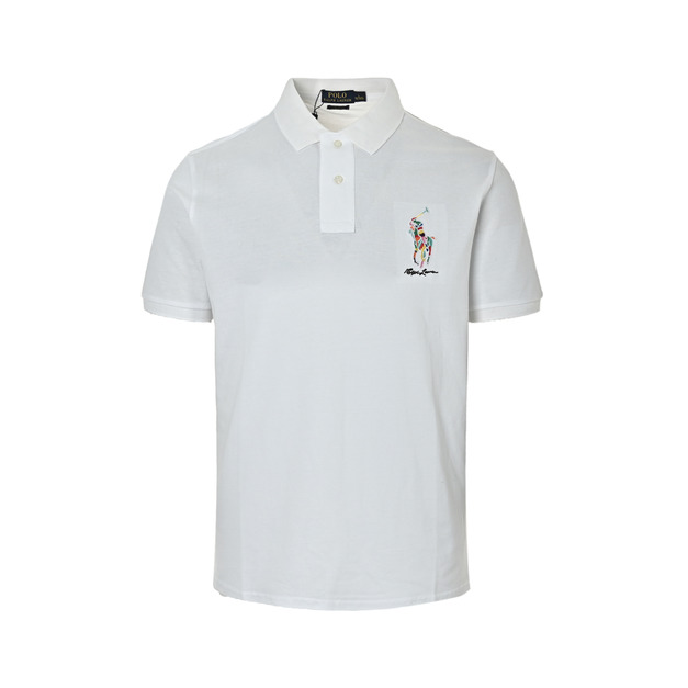 RALPH LAUREN 彩色戰馬刺繡Polo短袖 (白) RALPH LAUREN 彩色戰馬刺繡Polo短袖 (白)