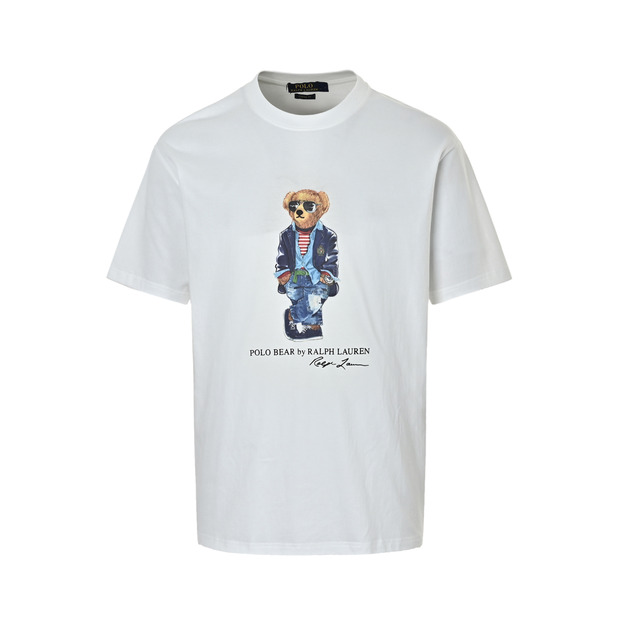 RALPH LAUREN 卡通墨鏡小熊印花短袖 (白) RALPH LAUREN 卡通墨鏡小熊印花短袖 (白)