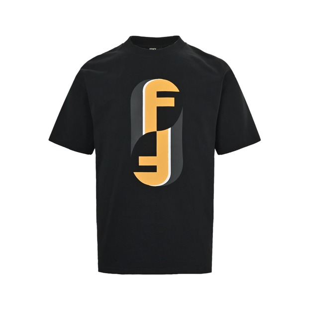 FENDI FF字母標誌印花短袖 (黑) FENDI FF字母標誌印花短袖 (黑)