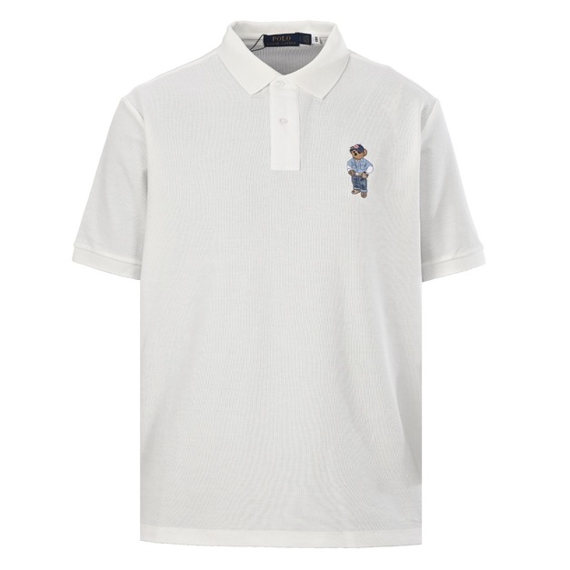 RALPH LAUREN 卡通刺繡小熊短袖POLO衫 (白) RALPH LAUREN 卡通刺繡小熊短袖POLO衫 (白)