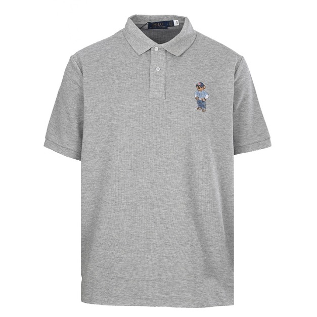 RALPH LAUREN 卡通刺繡小熊短袖POLO衫 (灰) RALPH LAUREN 卡通刺繡小熊短袖POLO衫 (灰)