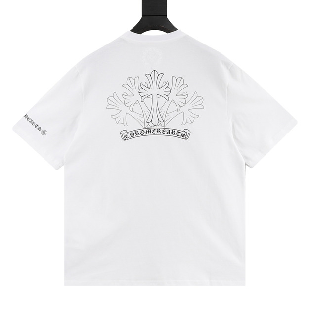 CHROME HEARTS 素描十字架印花短袖 (白) CHROME HEARTS 素描十字架印花短袖 (白)