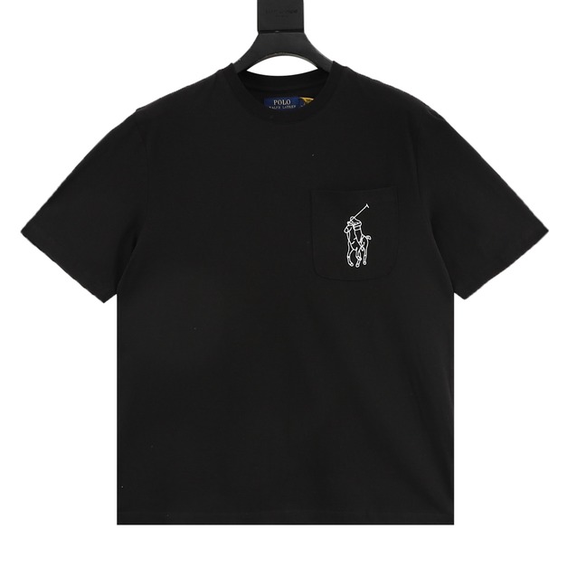 RALPH LAUREN 口袋戰馬小標刺繡圓領短袖 (黑) RALPH LAUREN 口袋戰馬小標刺繡圓領短袖 (黑)