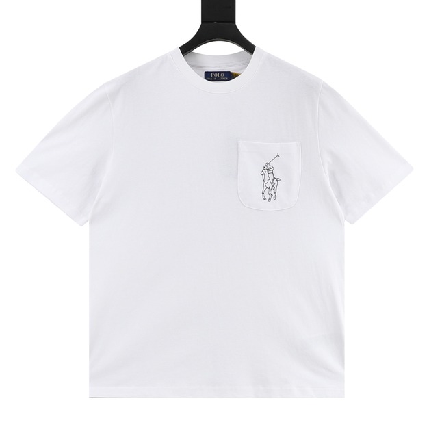 RALPH LAUREN 口袋戰馬小標刺繡圓領短袖 (白) RALPH LAUREN 口袋戰馬小標刺繡圓領短袖 (白)