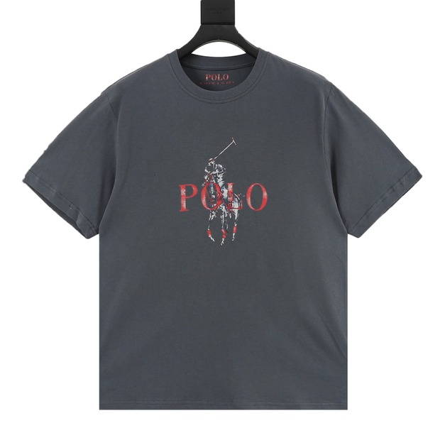 RALPH LAUREN 胸前戰馬印花圓領短袖 (鐵灰) RALPH LAUREN 胸前戰馬印花圓領短袖 (鐵灰)