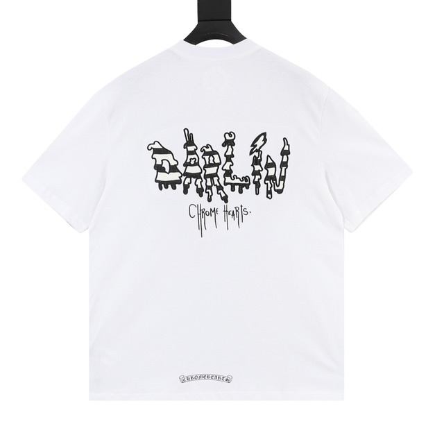 CHROME HEARTS 前後刺繡圓領短袖 (白) CHROME HEARTS 前後刺繡圓領短袖 (白)