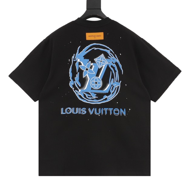 LOUIS VUITTON 藍調渦流LV印花噴墨短袖 (黑) LOUIS VUITTON 藍調渦流LV印花噴墨短袖 (黑)