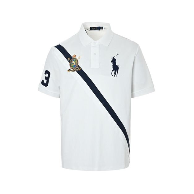 RALPH LAUREN 週年限定拼接刺繡POLO短袖 (白) RALPH LAUREN 週年限定拼接刺繡POLO短袖 (白)