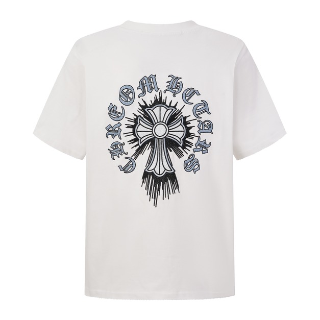 CHROME HEARTS 梵文刺繡破洞短袖 (白) CHROME HEARTS 梵文刺繡破洞短袖 (白)