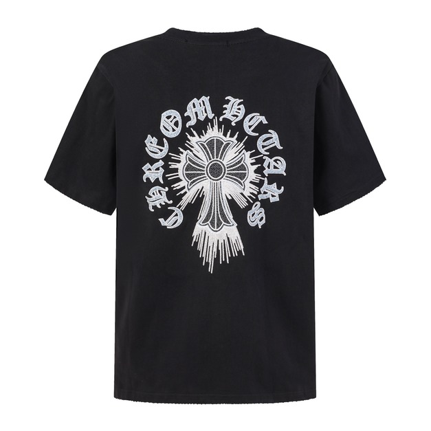 CHROME HEARTS 梵文刺繡破洞短袖 (黑) CHROME HEARTS 梵文刺繡破洞短袖 (黑)