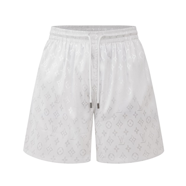 LOUIS VUITTON 滿經典冰絲提花logo印花短褲 (白) LOUIS VUITTON 滿經典冰絲提花logo印花短褲 (白)