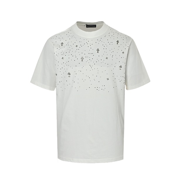 CHROME HEARTS 金屬十字架燙鑽短袖 CHROME HEARTS 金屬十字架燙鑽短袖