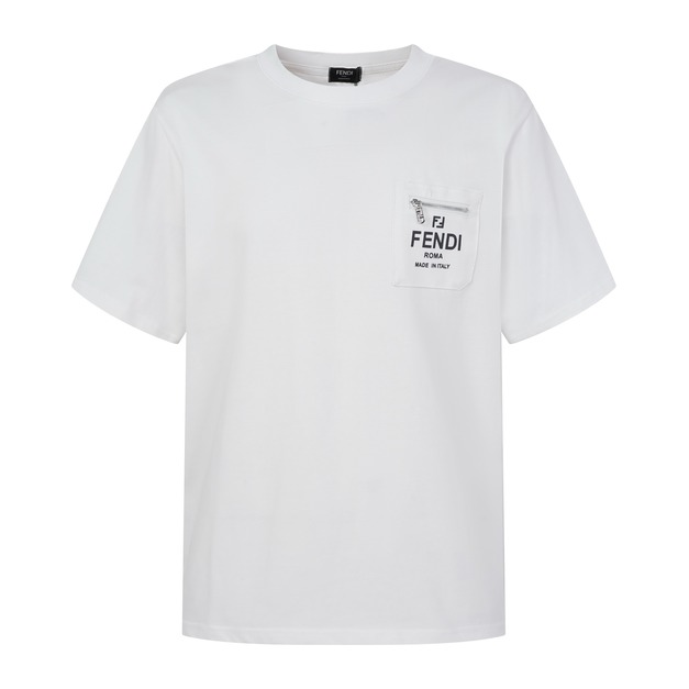 FENDI 口袋拉鍊字母logo短袖 (白) FENDI 口袋拉鍊字母logo短袖 (白)