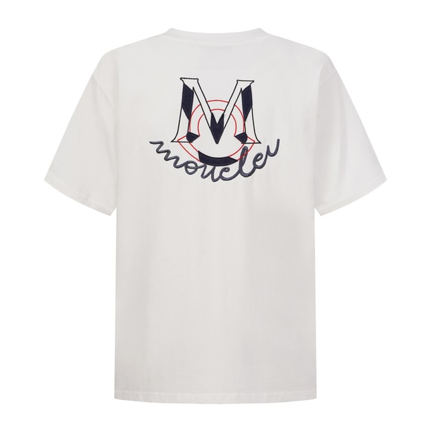 MONCLER 復古M標刺繡短袖 (白) MONCLER 復古M標刺繡短袖 (白)