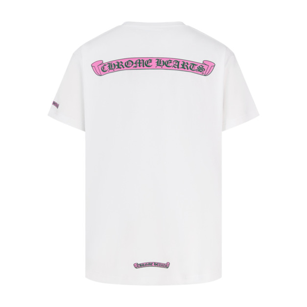CHROME HEARTS 粉紅銘牌印花短袖(白色) CHROME HEARTS 粉紅銘牌印花短袖(白色)