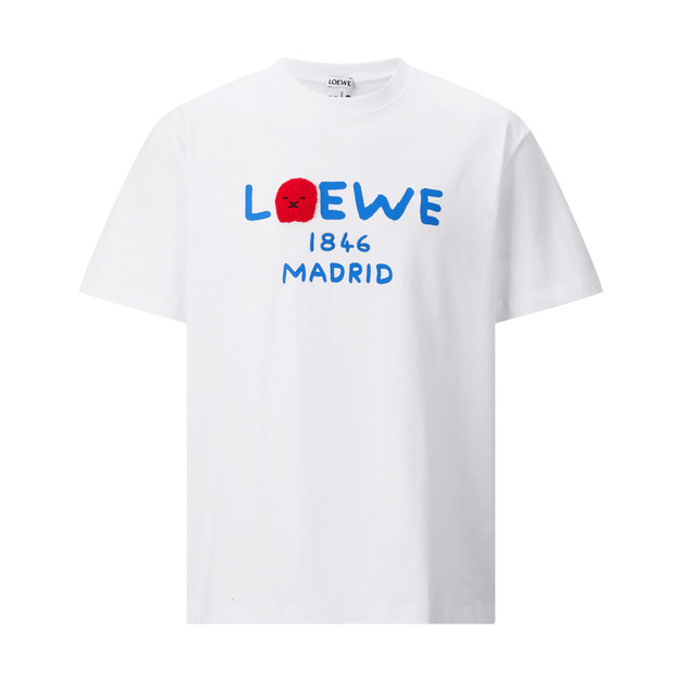 LOEWE 印花毛巾刺繡標誌短袖 (白) LOEWE 印花毛巾刺繡標誌短袖 (白)