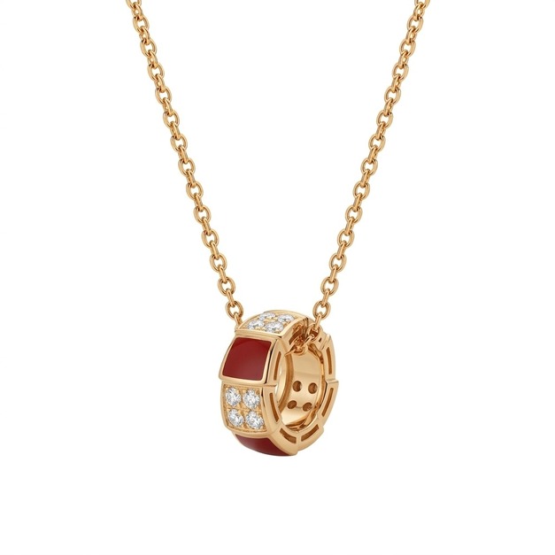 BVLGARI 蛇骨紅瑪瑙鑽石項鍊 BVLGARI 蛇骨紅瑪瑙鑽石項鍊