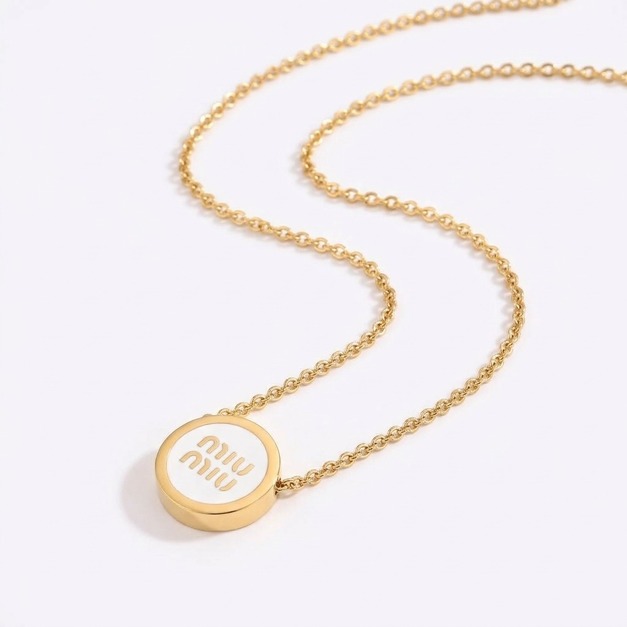 MIUMIU 圓形字母項鍊 (白) MIUMIU 圓形字母項鍊 (白)