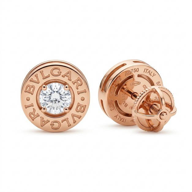 BVLGARI 圓環鑽石耳環 (玫瑰金) BVLGARI 圓環鑽石耳環 (玫瑰金)