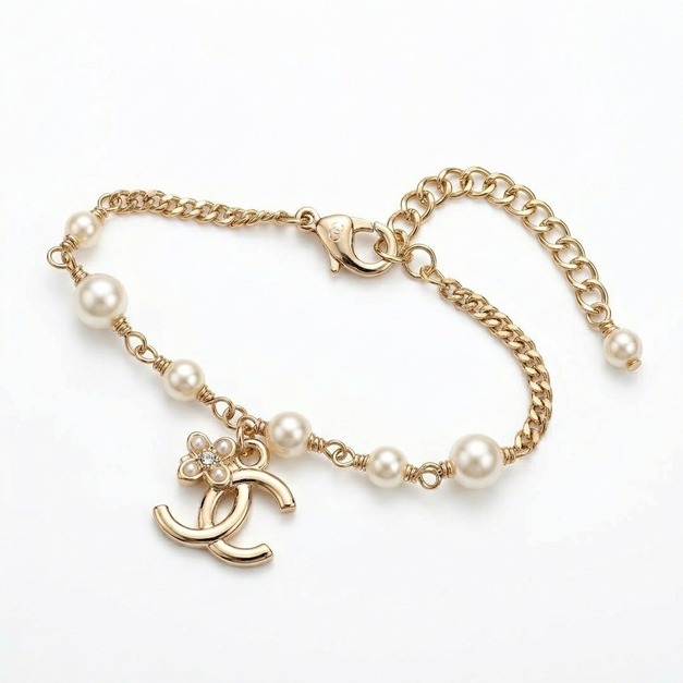 CHANEL 珍珠雙C手鍊 CHANEL 珍珠雙C手鍊
