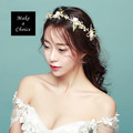 【A170208】【現貨】甜美蝴蝶結水晶珍珠絹花香檳色髮帶花環_4 【A170208】【現貨】甜美蝴蝶結水晶珍珠絹花香檳色髮帶花環_4