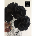 A180604【現貨】歐美立體燒邊花朵絨點黑色面紗髮箍花環花圈【四色】_7 A180604【現貨】歐美立體燒邊花朵絨點黑色面紗髮箍花環花圈【四色】_7