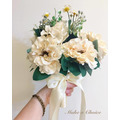 H190201【現貨】復古香檳色大麗菊仿花緞帶握把新娘手捧花_7 H190201【現貨】復古香檳色大麗菊仿花緞帶握把新娘手捧花_7