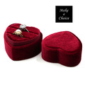H201204【現貨】復古愛心型絲絨雙戒盒對戒盒首飾盒婚戒盒求婚【粉色、酒紅、灰藍色】_3 H201204【現貨】復古愛心型絲絨雙戒盒對戒盒首飾盒婚戒盒求婚【粉色、酒紅、灰藍色】_3