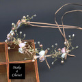 【A170208】【現貨】甜美蝴蝶結水晶珍珠絹花香檳色髮帶花環_1 【A170208】【現貨】甜美蝴蝶結水晶珍珠絹花香檳色髮帶花環_1