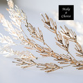 A210501【現貨】復古金色不對稱設計枝葉麥穗髮箍皇冠(可彎曲造型)。新娘飾品寫真派對_1 A210501【現貨】復古金色不對稱設計枝葉麥穗髮箍皇冠(可彎曲造型)。新娘飾品寫真派對_1