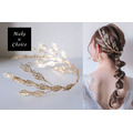A210501【現貨】復古金色不對稱設計枝葉麥穗髮箍皇冠(可彎曲造型)。新娘飾品寫真派對 A210501【現貨】復古金色不對稱設計枝葉麥穗髮箍皇冠(可彎曲造型)。新娘飾品寫真派對