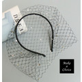 A220201【現貨】閃耀銀色水鑽網格網紗遮面造型髮箍頭飾【黑色、白色】_1 A220201【現貨】閃耀銀色水鑽網格網紗遮面造型髮箍頭飾【黑色、白色】_1