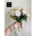H220801【現貨】韓式森林系絹花仿花蝴蝶結綁帶小束手捧花新娘捧花【白色、白粉色】_1 H220801【現貨】韓式森林系絹花仿花蝴蝶結綁帶小束手捧花新娘捧花【白色、白粉色】_1