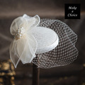 A220902【現貨】法式復古優雅白色棉麻緞面蝴蝶結珍珠網紗小禮帽。新娘飾品派對復古婚紗寫真_1 A220902【現貨】法式復古優雅白色棉麻緞面蝴蝶結珍珠網紗小禮帽。新娘飾品派對復古婚紗寫真_1