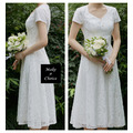 C220902【S-XL】【預購+現貨XL】法式復古白色蕾絲短袖中長款輕婚紗輕禮服小禮服。新娘伴娘結婚登記_5 C220902【S-XL】【預購+現貨XL】法式復古白色蕾絲短袖中長款輕婚紗輕禮服小禮服。新娘伴娘結婚登記_5