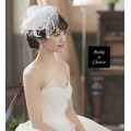 A221101【現貨】復古白色網紗蕾絲花朵羽毛可遮面小禮帽。新娘飾品派對復古婚紗寫真_4 A221101【現貨】復古白色網紗蕾絲花朵羽毛可遮面小禮帽。新娘飾品派對復古婚紗寫真_4